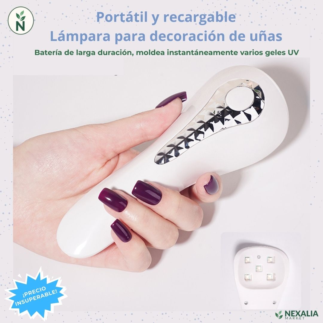 Lámpara LED UV Portátil para Secado Profesional de Uñas