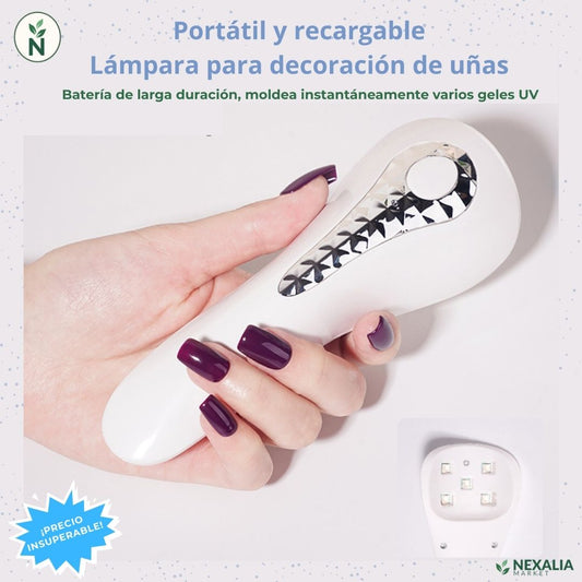 Lámpara LED UV Portátil para Secado Profesional de Uñas