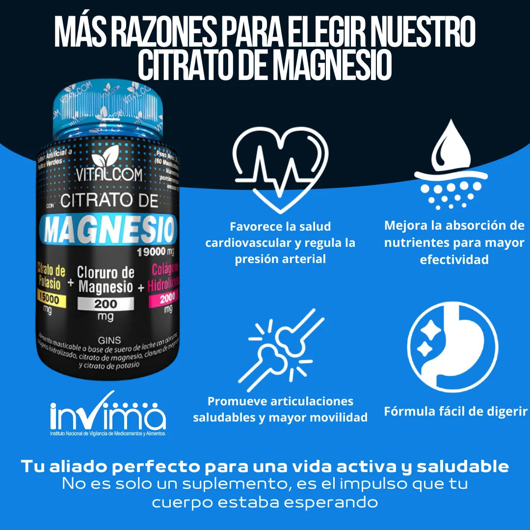 GINS CITRATO DE MAGNESIO - 60 MASTICABLES
